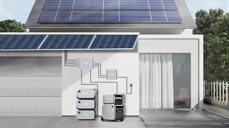 OMMO-2400 | 2400W Balcony energy storage systems installation effect picture