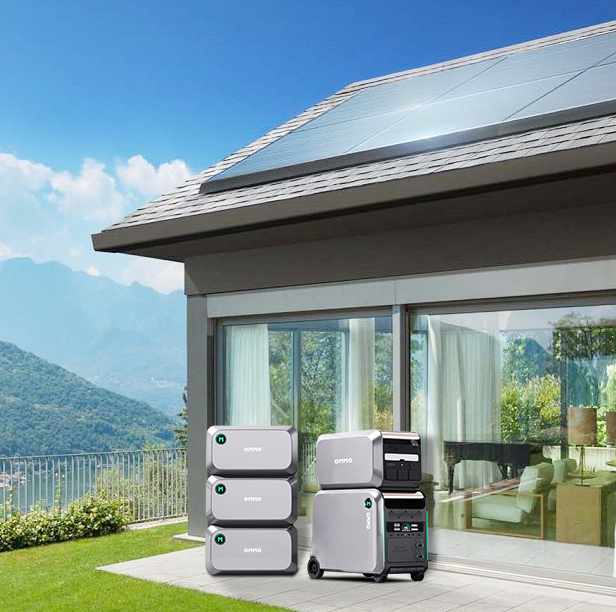OMMO-2400 | 2400W Balcony energy storage systems installation effect picture