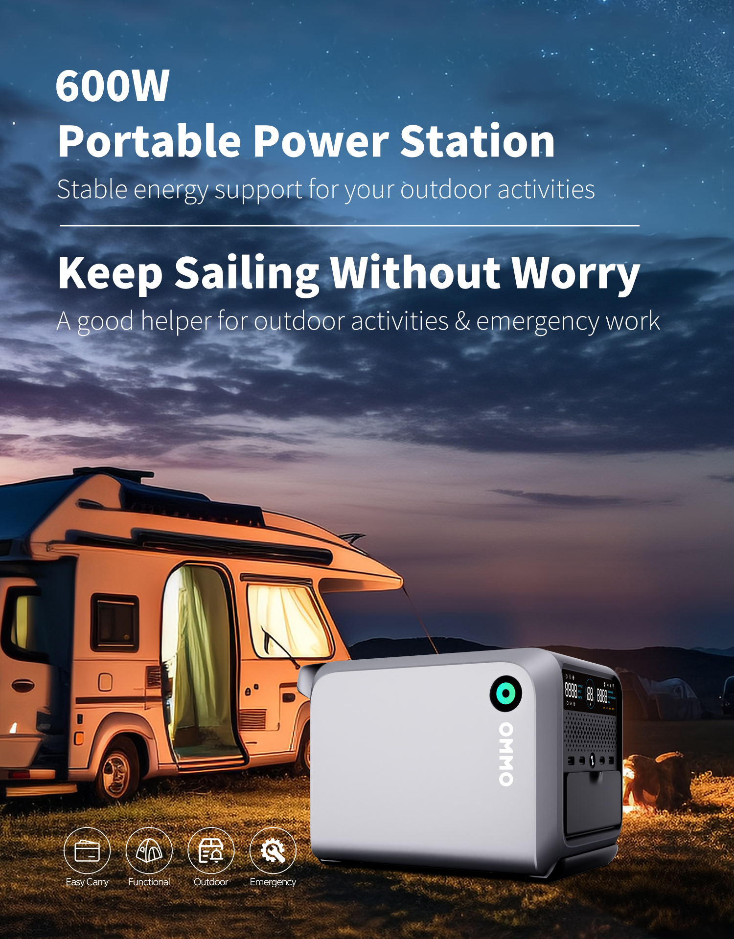 600W Outdoor Portable Power Stations