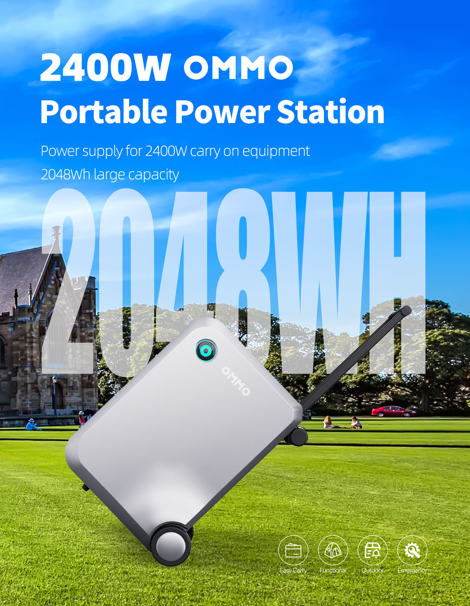 OMMO OM-2400 Portable Power Stations | 2400W 2048Wh