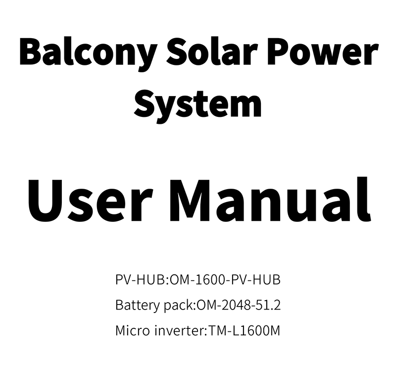 OMMO Balcony PV System User Manual(English)